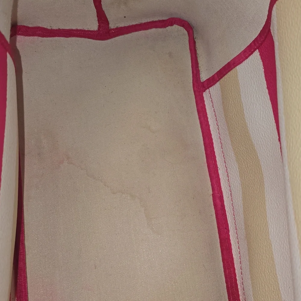 Kate Spade Vibrant Pink and Cream Tote